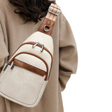 Women Crossbody Bag PU Leather Sling Bag Small Chest Bag Shoulder Pack