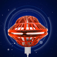 Flying Orb LED Hover Ball Toy – Galaxy Boomerang Spinner with Lights Red