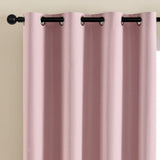 100% Blackout Curtain Panel with Black Liner – Heat & Light Blocking Pink