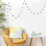 5 PCS 4m Thick Paper Star Garland Bunting Banners for Parties Weddings Silver