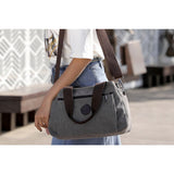 Crossbody Bag 3-Compartments Satchel Handbags Purse Messenger Shoulder Bag Grey