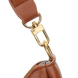 Shoulder Bag with Chain and Strap Design – Underarm Purse Handbag for Women Brown