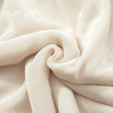 Soft Double-Sided Throw Blanket  Fuzzy Warm Reversible Blanket for Couch Bed Sofa Beige
