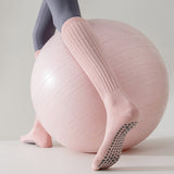 3 Pairs of Non-Slip Grips Yoga Socks Anti-Skid Knee-High Socks for Pilates Barre Dance Style 3