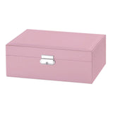 Jewelry Organizer Case Box Holder Storage Earring Ring Velvet Display Leather Pink