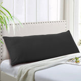 Cotton Long Soft Breathable Protector Cover Pillowcases Black