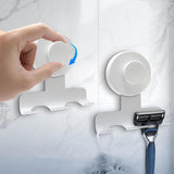Razor Holder for Shower Heavy-Duty for Razor Towel Loofah Removable White