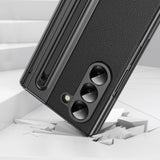 Shockproof Case For Samsung Z Fold 7 with Pen Holder Full Coverage Hinge Protection Black