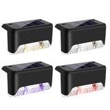 4Pcs Solar Deck Lights Outdoor for Outdoor Garden Stairs and Deck Multicolor