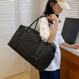 Travel Duffle Bag Carry On Tote Bags Sport Gym Bag  Luggage Bag with Wet Dry Separate Compartment Black