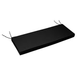 Outdoor Bench Cushion Patio Furniture Seat Pad with Removable Cover for Garden Swing Porch Sofa Settee Black