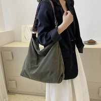 Zipper Tote Bag for Women Shoulder Bags with Adjustable Strap for Work School Shopping Travel Green