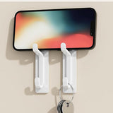 4 PCS Stainless Steel Double Adhesive Hooks with 3kg Capacity White