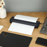 Bluetooth Wireless Thermal Printer Portable A4 Paper Inkless Printer for Home Office School Blackish Blue