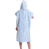 Hooded Zip Up Changing Robe Adult Microfiber Beach Towel Poncho Style 4