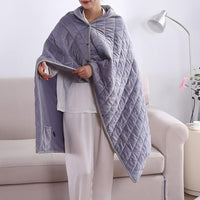 140x100cm Electric Blanket 3 Heat Settings USB Heated Blanket Wearable Gray
