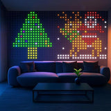 Smart Curtain Lights – 400 LEDs Color-Changing Dynamic DIY Light String with Music Sync Style 3