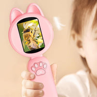 Kids Portable Microscope Mini Digital Microscope with LED Lights Pink