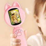 Kids Portable Microscope Mini Digital Microscope with LED Lights Pink