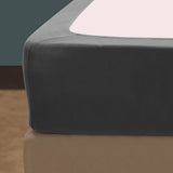 Elastic Box Spring Cover 4 Sides Wrap Around Bed Skirt Gray