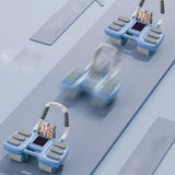 4-Wheel Automatic Rebound Ab Roller with Elbow Support Ab Exercise Machine Blue