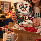 Christmas Gift Card Book DIY Spiral Bound with Handwritten Note Pages Style 3
