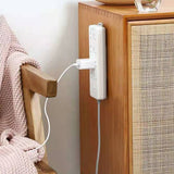 4Pcs Set Punch-Free Socket Organizer Wall Mount Plug Fixer Adhesive Power Strip Holders Dark Blue