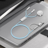 3 in 2 USB C Cable for Apple Watch Multiple Devices Charger iPhone Charger Light Blue