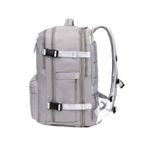 Expandable Travel Backpack Large Water-Resistant Carry on Backpack with Shoe Compartment Gray