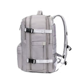 Expandable Travel Backpack Large Water-Resistant Carry on Backpack with Shoe Compartment Gray