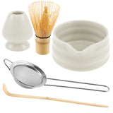 Matcha Tea Set 5 Piece Traditional Tea Ceremony Kit White