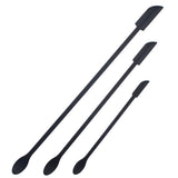 3Pcs Set Mini Silicone Spatula Reusable Cosmetics Splatula Jar Scrapers Black