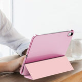 Tri-Fold Smart Cover Auto Wake Sleep Compatible Case for iPad 10th 11th Gen A16 Pink