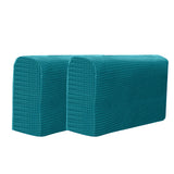 2PCS Universal Chair Arm Protector Covers for Furniture Peacock Blue