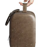 Travel Toiletry Bag Makeup Organizer with Handle Water Resistant Cosmetic Bag Camel
