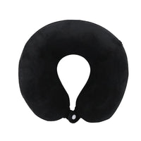 Travel Neck Pillow Memory Foam U Shaped Pillow for Flights Road Trips Office Black