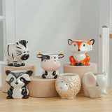 Set of 6pcs Cute Animal Plant Pot Succulent Planter Indoor Outdoor Desk Decoration