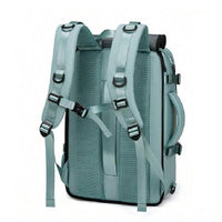 Large Travel Backpack Water Resistant Laptop Backpack Camping Rucksack With Separate Shoe Pocket Green