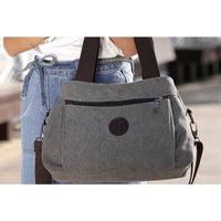 Crossbody Bag 3-Compartments Satchel Handbags Purse Messenger Shoulder Bag Grey