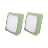 2Pcs Stretch Sofa Cushion Cover Lounge Sofa Seat Slipcover Protector Couch Cover Green