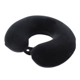 Travel Neck Pillow Memory Foam U Shaped Pillow for Flights Road Trips Office Black
