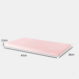 Soft Cooling Memory Foam Pillow Ultra Thin for Travel Home Office Light Pink