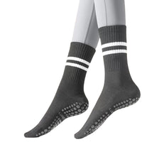 3 Pairs of Yoga Socks Non-Slip Grips Anti-Skid Pilates Barre Dance Cushioned Socks Grey