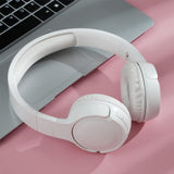 Rechargeable Bluetooth Wireless Headphones On-Ear Stereo Headset White