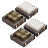 4Pcs Set Bed Sheet Organizers Bedding Storage Bags Grey