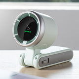 Portable Handheld Turbo Fan with 5-Speed Settings Mini Travel Fan for Beach and Outdoor Use Green