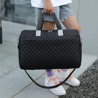 Women Large Travel Duffle Bag Carry-on Overnight Bag Weekend Travel Tote Bag Yoga Gym Bag Black