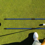 Collapsible 3-Section Golf Alignment Stick Golf Training Aid for Aiming Putting Swing Trainer Blue