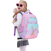3Pcs Set School Bags Backpack with Insulate Lunch Box Pencil Bag Style 2