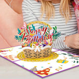 3D Pop-Up Happy Birthday Card with Envelope Unique Greeting Card Gift Style 3